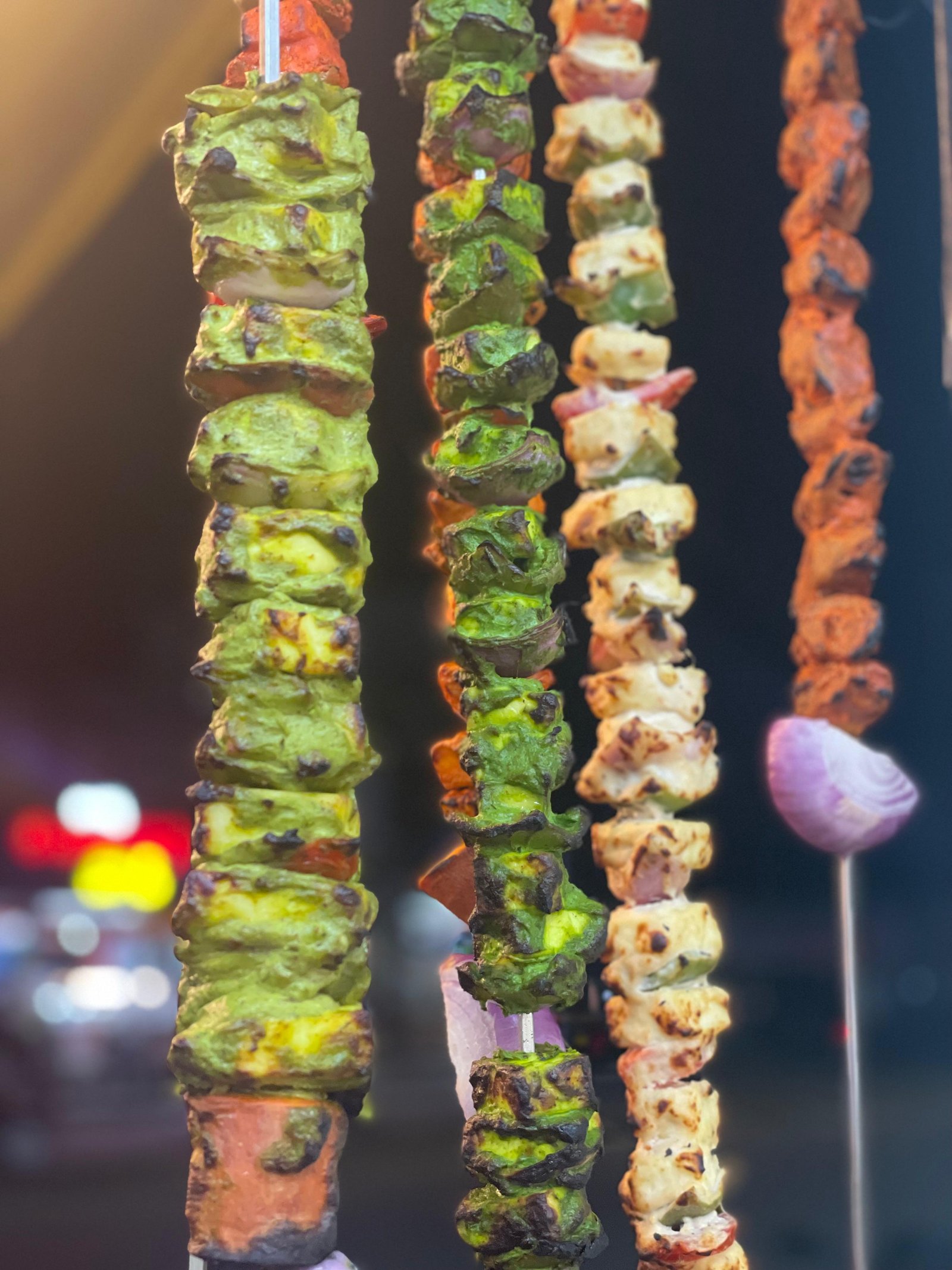 Real paneer and soya chaap skewers at Triple C’s